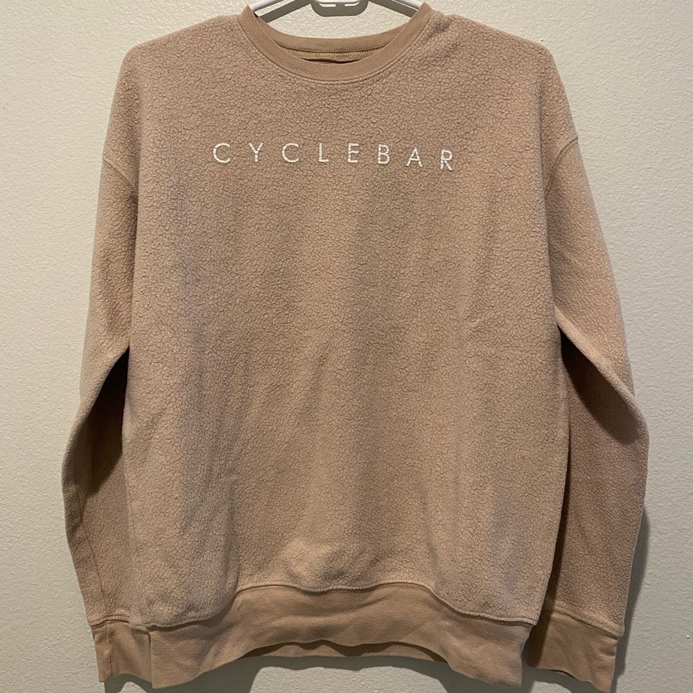 Cyclebar Taupe Logo Fleece Sweatshirt